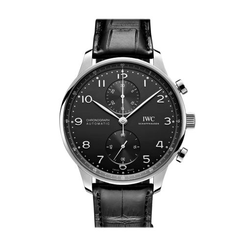 IWC Portuguese Black Dial Stainless steel Watch IW371609
