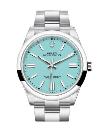 Rolex Oyster Perpetual 41 Turquoise Dial Oyster Bracelet Watch 124300