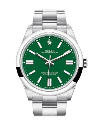 Rolex Oyster Perpetual 41 Green Dial Oyster Bracelet Watch 124300